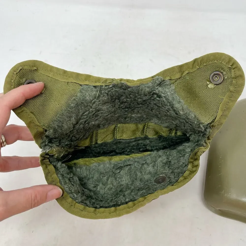 Vintage US Military Olive Drab Canteen Cover Plastic Canteen No Lid